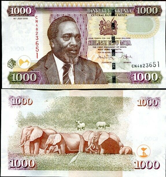 KENYA 1000 SHILLINGS 2010 P 51 e UNC