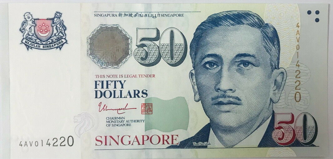 Singapore 50 Dollars ND 2005-2015 One Triangle P 49 d UNC