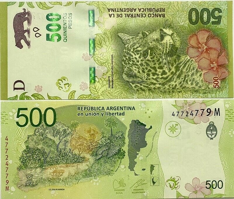 Argentina 500 Pesos ND 2016 P 365 Suffix M AUnc