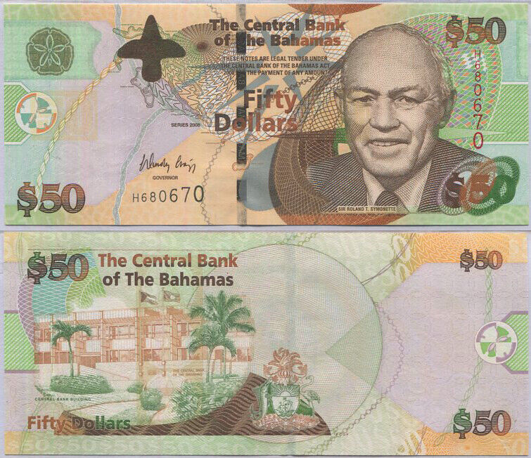 Bahamas 50 dollars 2006 P 75 UNC