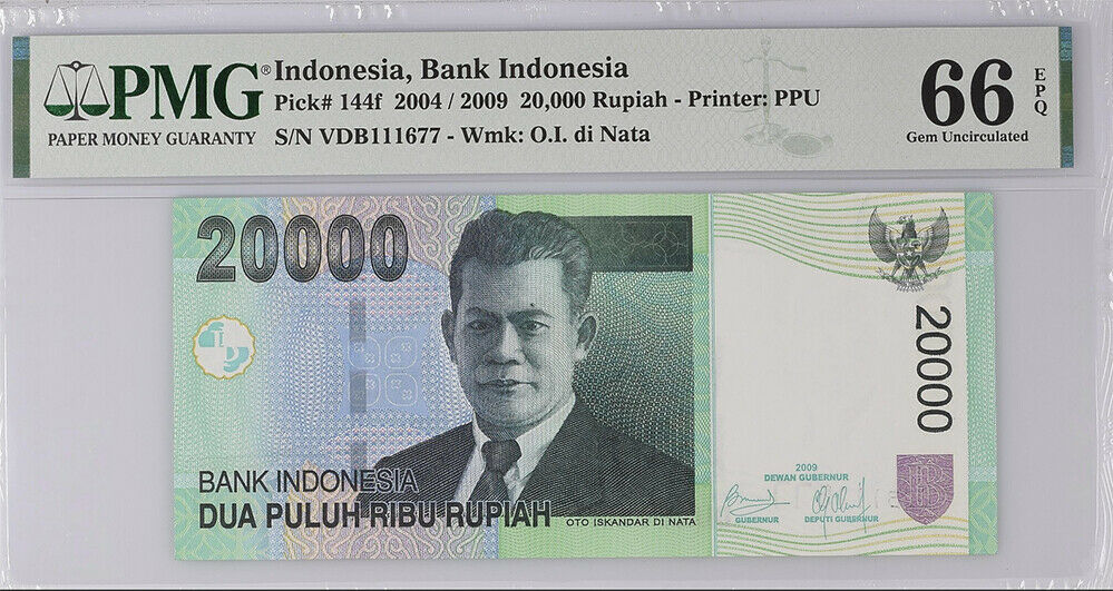 Indonesia 20000 Rupiah 2004 / 2006 P 144 f GEM UNC PMG 66 EPQ