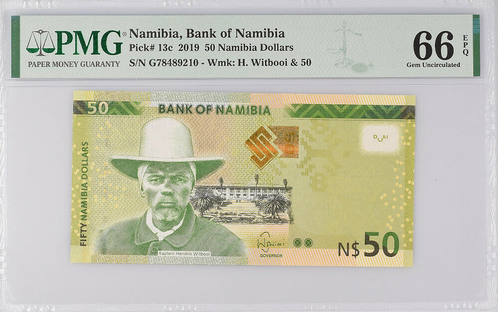 Namibia 50 Dollars 2012 P 13 c Gem UNC PMG 66 EPQ
