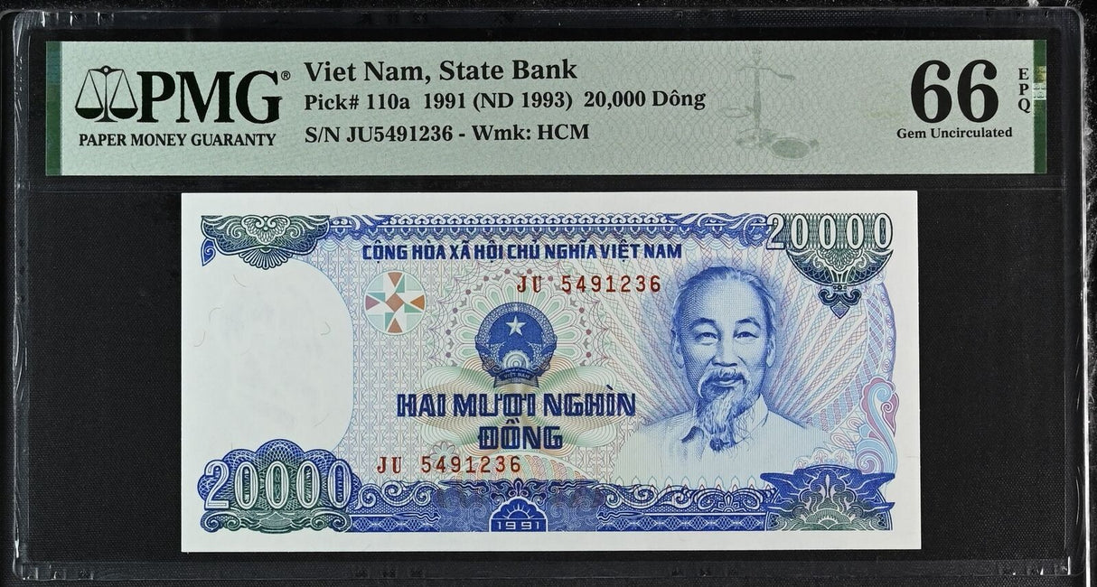 Vietnam 20000 Dong 1991 ND 1993 P 110 a GEM UNC PMG 66 EPQ