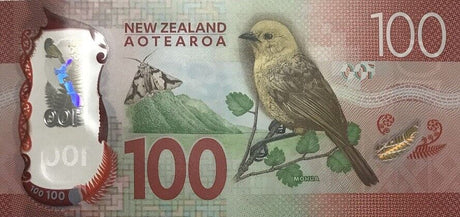 New Zealand 100 Dollars 2015/2016 Polymer P 195 AA Prefix UNC