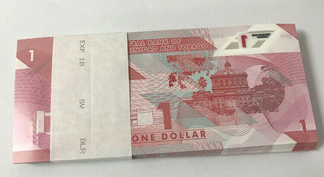 Trinidad & Tobago 1 Dollar 2020/2021 Polymer P NEW UNC Lot 50 Pcs 1/2 Bundle