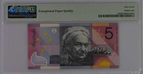Australia 5 Dollar 2001 P 56 a Superb Gem UNC PMG 67 EPQ