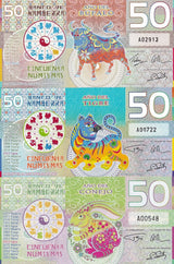Kamberra Set 3 Polymer 2021 2022 2023 Chinese Zodiac Lunar Calendar