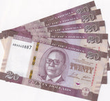 Liberia 20 Dollars 2022 P 39 UNC LOT 5 PCS