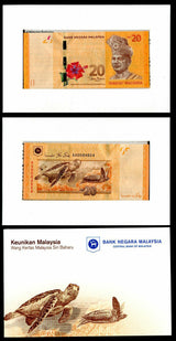 MALAYSIA 20 RINGGIT 2012 WANG KERTAS SIRI BAHARU COMM. P 54 UNC WITH FOLDER