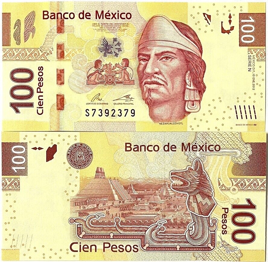 Mexico 100 Pesos 2012 P 124 SERIES N UNC