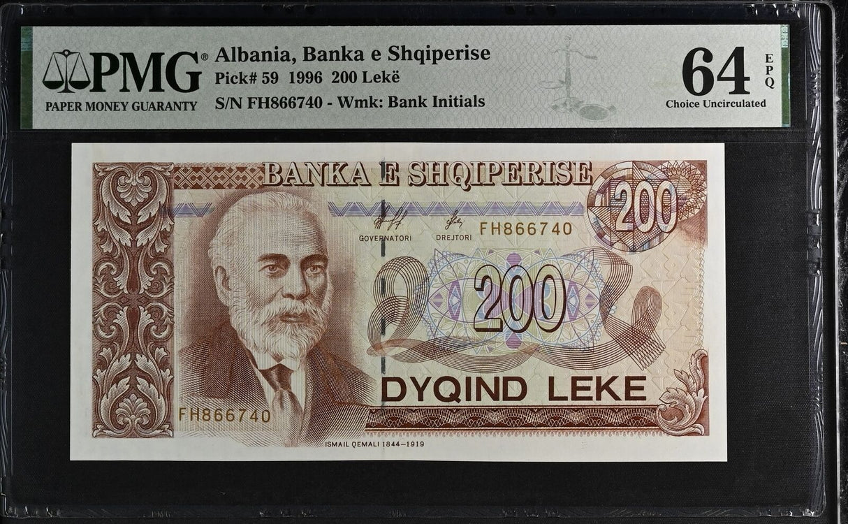 Albania 200 Leke 1996 P 59 Choice UNC PMG 64 EPQ