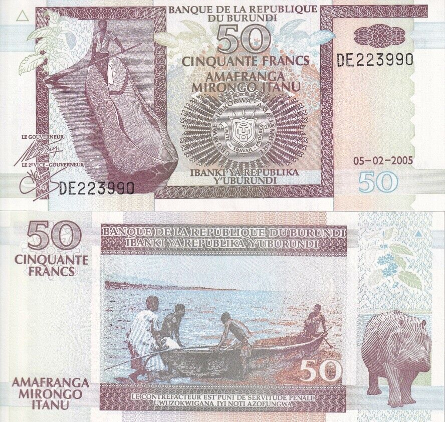 Burundi 50 Francs 2005 P 36 e UNC