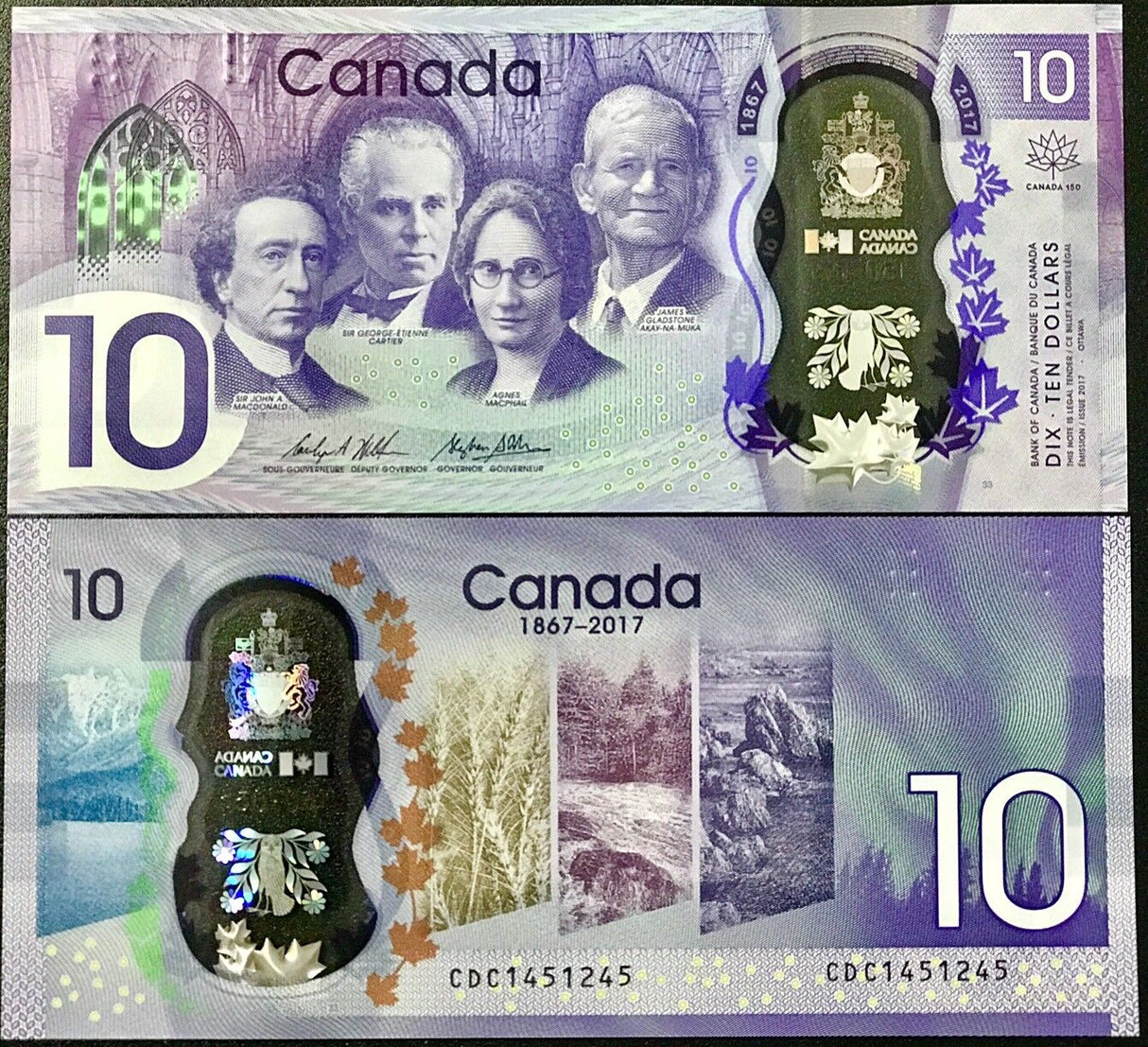 Canada 10 Dollars ND 2017 P 112 Polymer Comm. AUnc