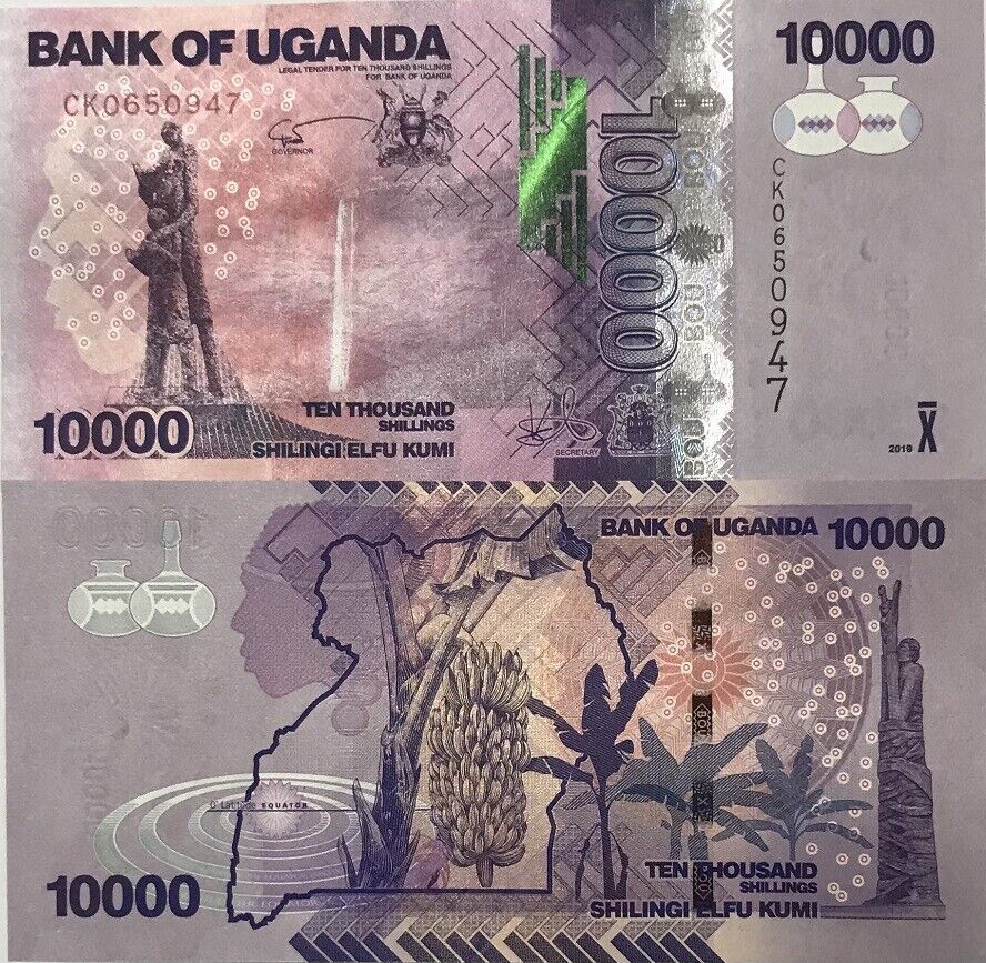 Uganda 10000 Shillings 2019 P 52 UNC