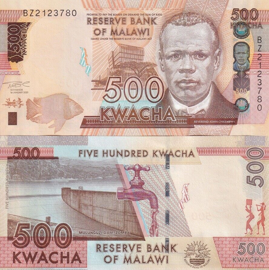 Malawi 500 Kwacha 2021 P 66 UNC
