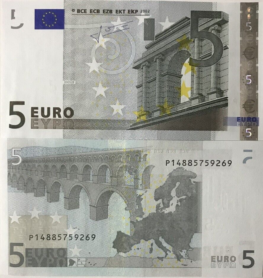 Euro 5 Netherlands Euros 2002 P 8 p UNC