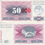 Bosnia 50000 Dinara 24.12.1993 P 55 d UNC