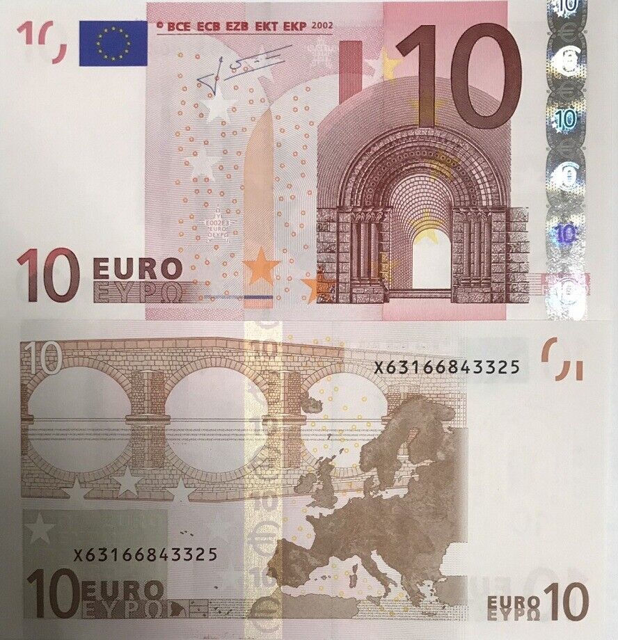 Euro 10 Euro 2002 P 9 X AUnc