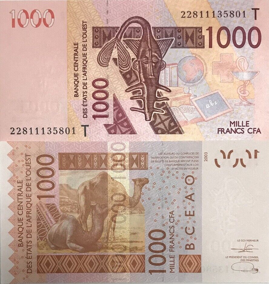 West African States Togo 1000 Francs 2022 P 815 T UNC