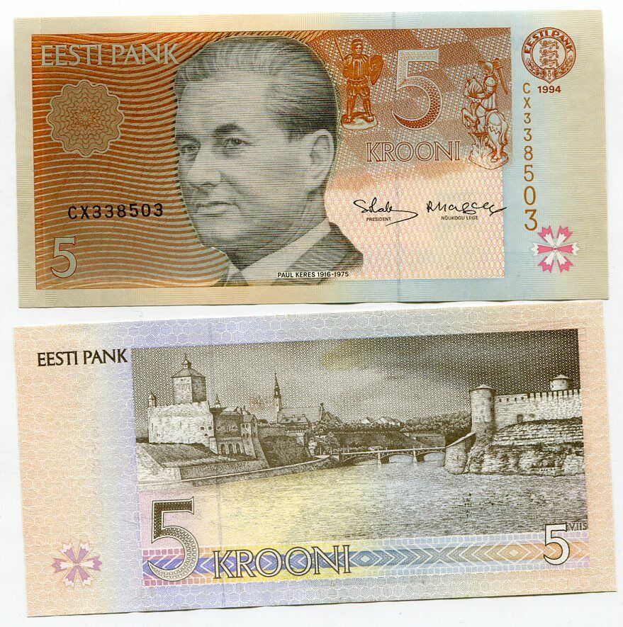 Estonia 5 Krooni 1994 P 76 AUnc