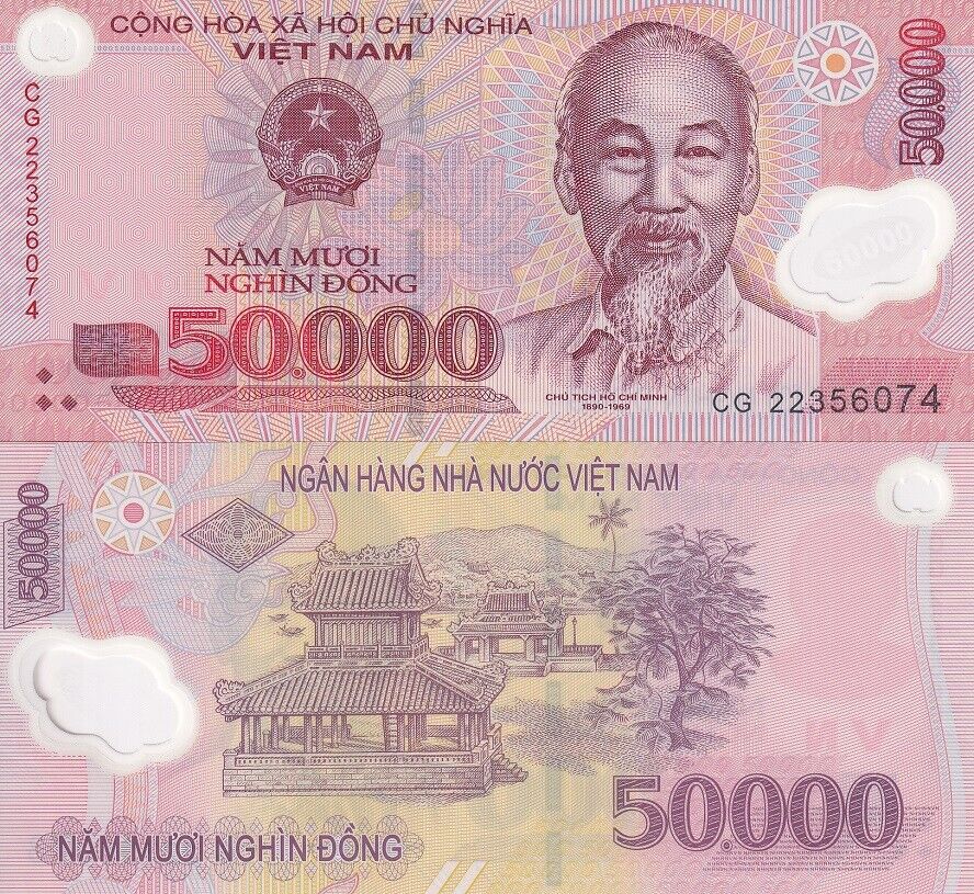 Vietnam 50000 Dong Mixed Year Polymer P 121 UNC