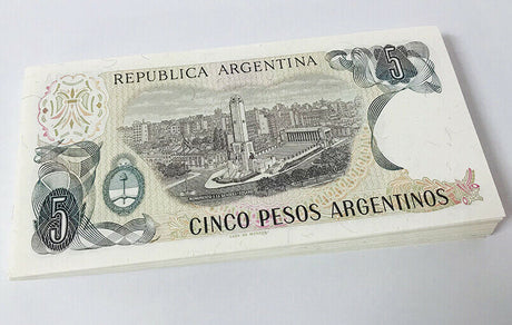Argentina 5 Pesos ND 1983 P 312 UNC Lot 25 Pcs 1/4 Bundle