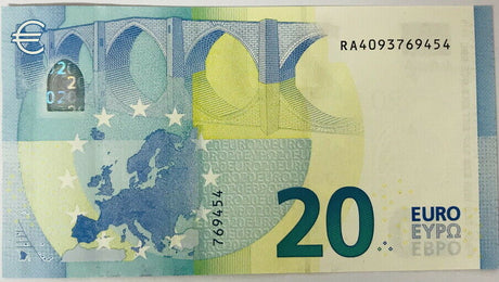 Euro 20 Euro Italy 2015 P 22 RA Prefix UNC