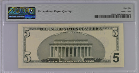 United States 5 Dollars USA 1999 P 505* Replacement F Atlanta GEM UNC PMG 66 EPQ