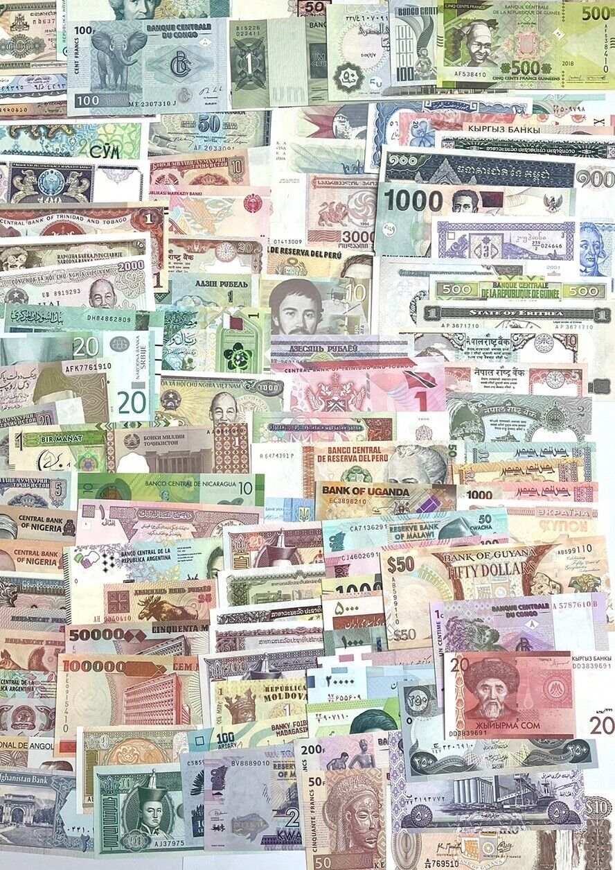 World Banknotes SET OF 150 different notes UNC