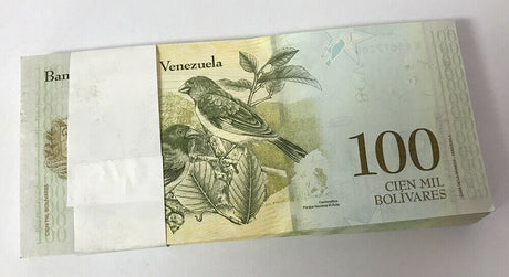 Venezuela 100000 Bolivares 2017 P 100 b UNC LOT 100 PCS 1 BUNDLE