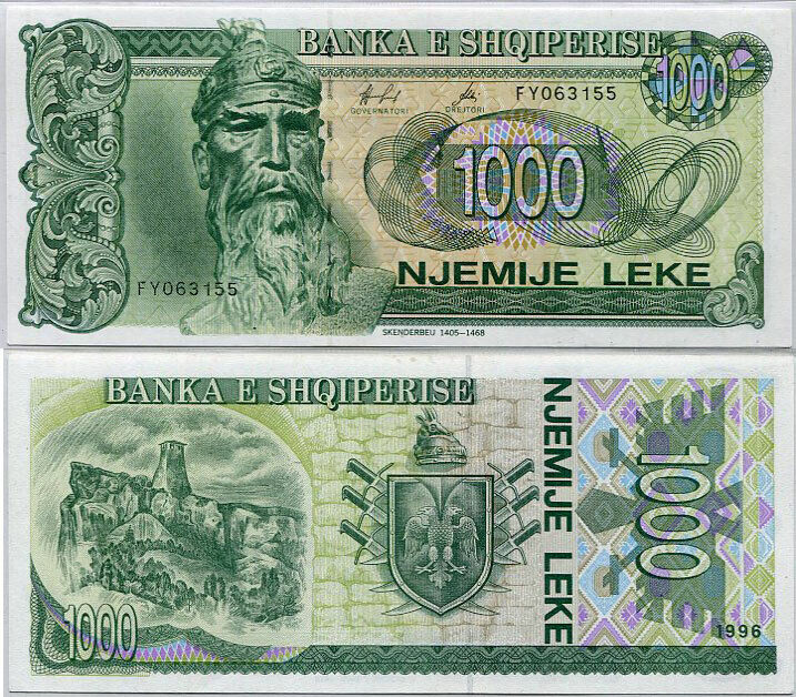 Albania 1000 Leke 1996 P 61 c UNC