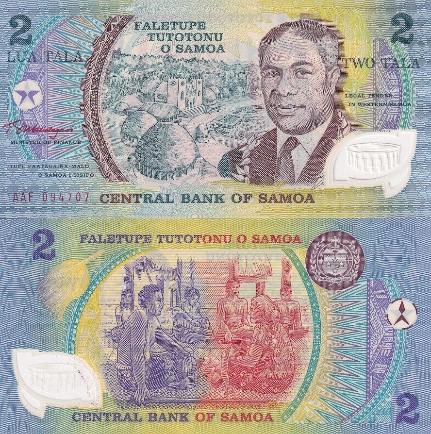 Western Samoa 2 Tala 1990 AAF Polymer P 31 e UNC