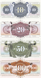 Lumentina Set 4 PCS 10 20 50 100 Lumenes ND 2022 Private Issue Polymer