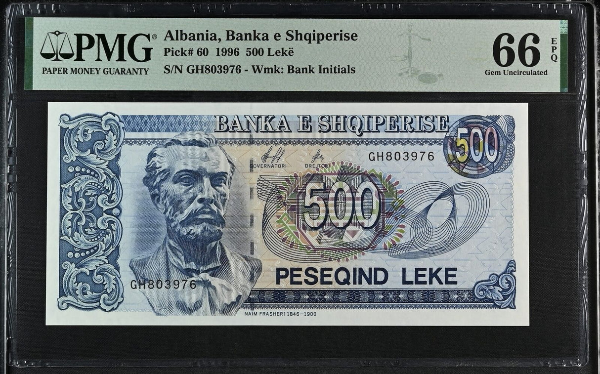 Albania 500 Leke 1996 P 60 Gem UNC PMG 66 EPQ