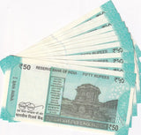 India 50 Rupees 2019 Letter R P 111 UNC LOT 10 PCS