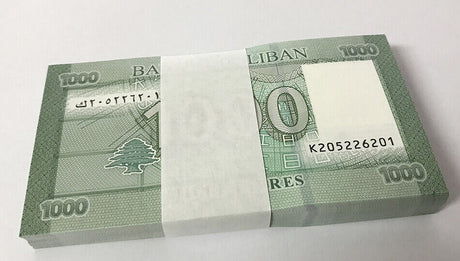 Lebanon 1000 Livres 2016 P 90 c UNC Lot 100 PCS 1 Bundle