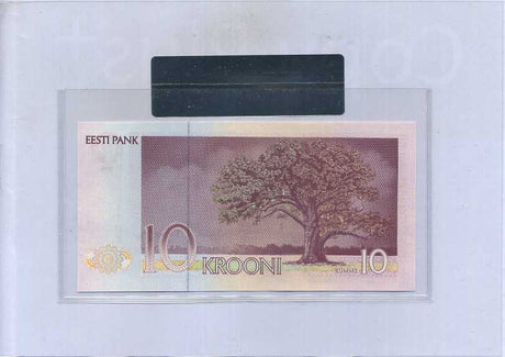 Estonia 10 Krooni 1992 P 72 UNC WITH ORIGINAL FOLDER