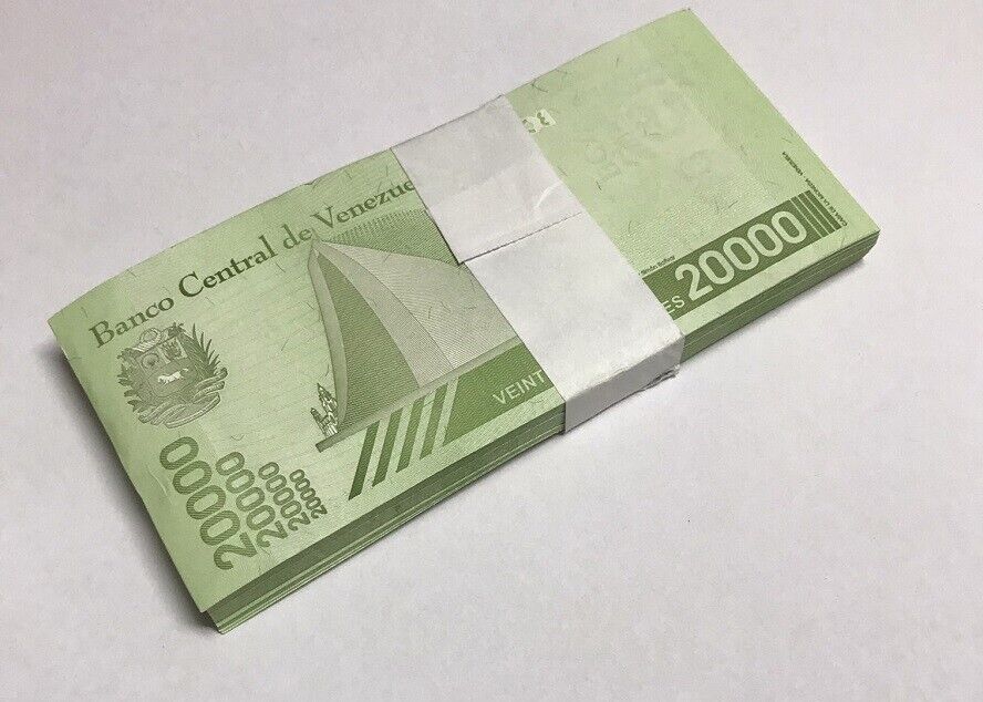 Venezuela 20000 Bolivares 2019/2020 P 110 a Wide Security Lot 25 Pcs AUnc