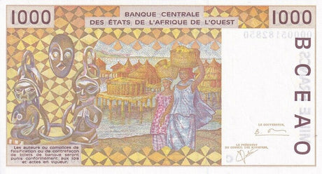 West African States Burkina Faso 1000 FRANCS 2000 P 311Ck UNC