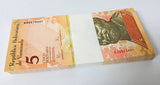 Venezuela 5 Bolivares 2011 P 89 d UNC LOT 100 PCS 1 Bundle