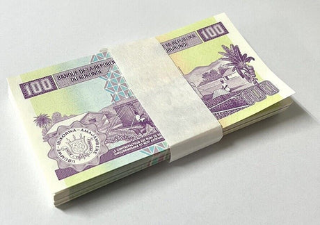 Burundi 100 Francs 2011 P 44 UNC LOT 100 PCS 1 Bundle