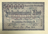 Germany -Bayern 500000 Mark 1923 P S930 AU-UNC