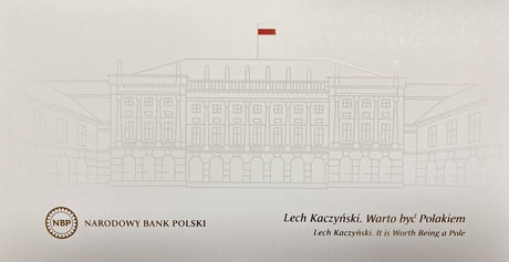 Poland 20 Zlotych Lech Kaczynski Worth Being a Pole Comm P NEW W/ Folder 2021