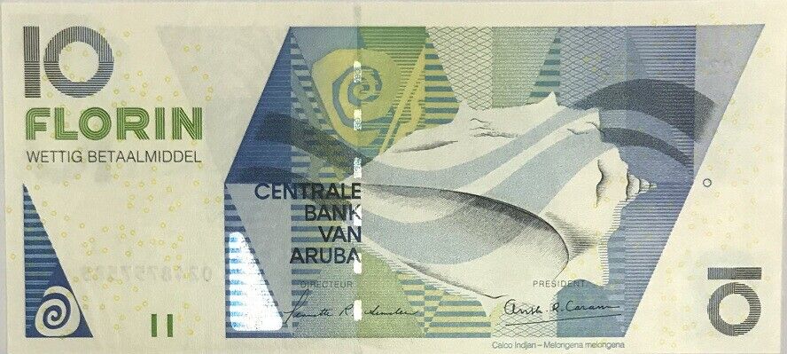 Aruba 10 Florins 2003 P 16 a AU-UNC