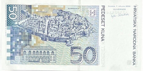 Croatia 50 Kuna 2002 P 40 a UNC