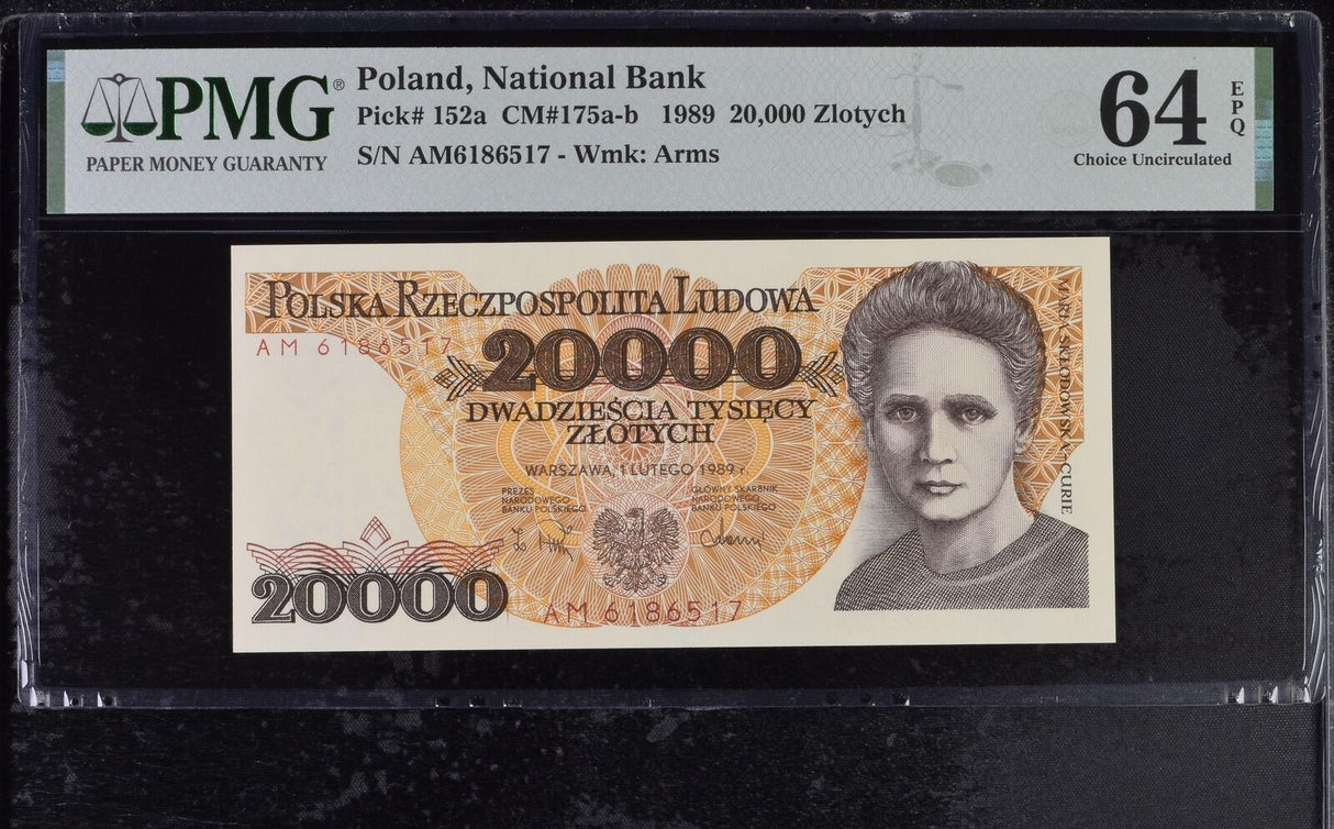 Poland 20000 Zlotych 1989 P 152 a Choice UNC PMG 64 EPQ