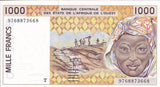 West African States Togo 1000 FRANCS 1997 P 811Tg UNC