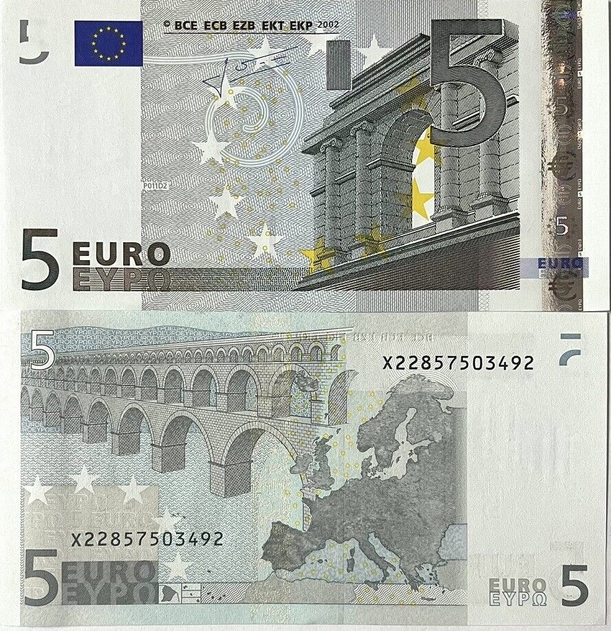 Euro 5 Germany Euros 2002 P 8 x UNC