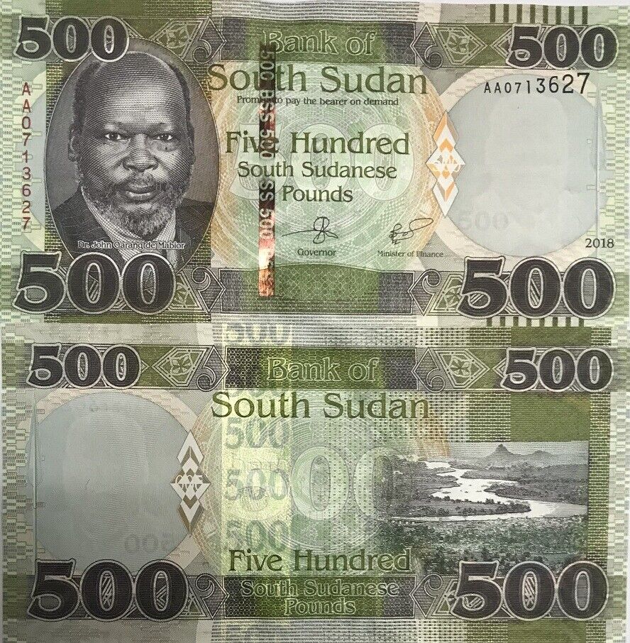 South Sudan 500 Pound 2018 P 16 a UNC
