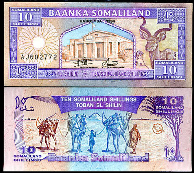 Somaliland 10 Shillings 1994 P 2 UNC